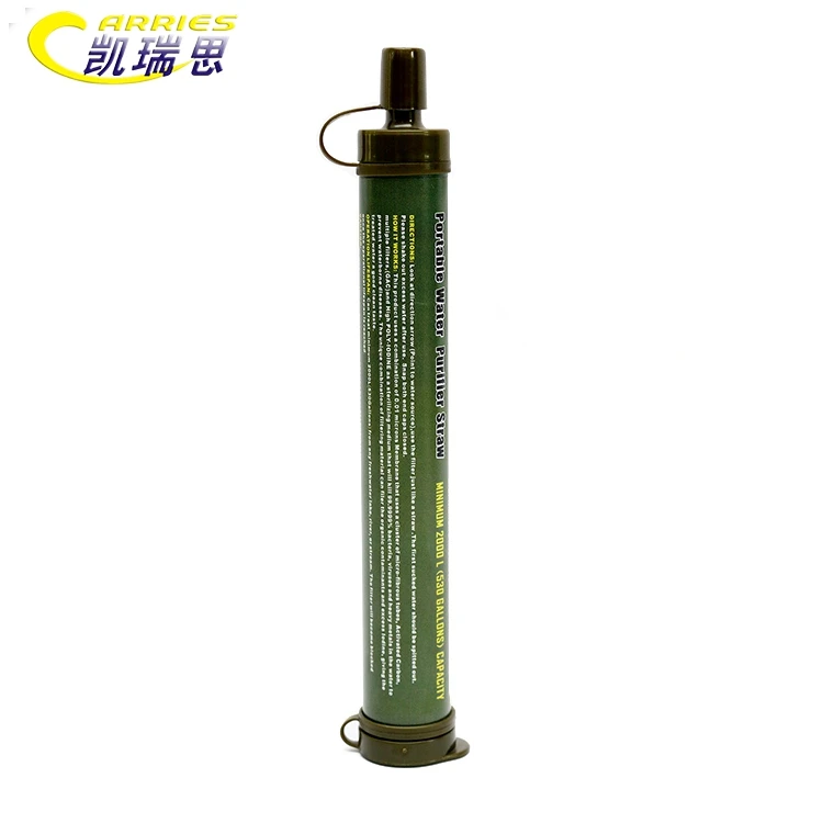 Emergency Preparedness Portable Personal Water Filter for Camping & Hiking Outdoor Travel Survival Kit