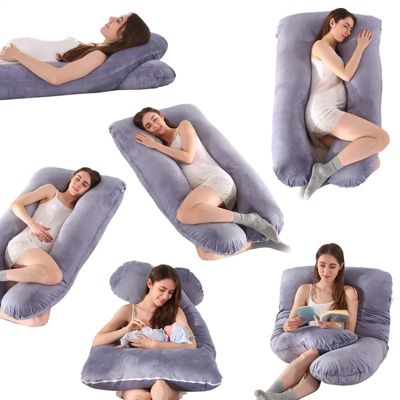 Hot Sale Ergonomic U Shaped Pregnancy Maternity Body Pillow, Multifunction Breastfeeding Cushion,Full Body U Pillow
