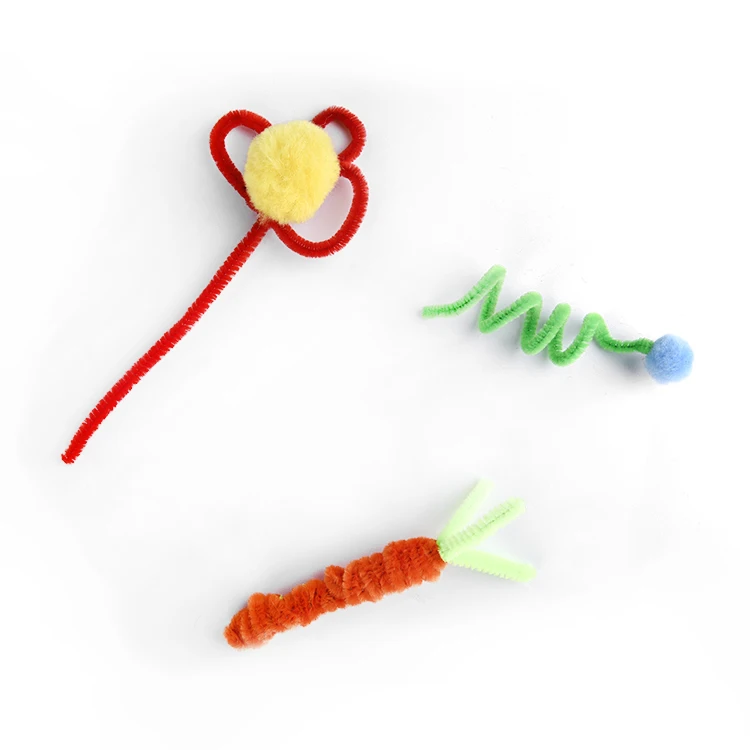 Wholesale DIY Craft Pack 131 Pieces Moving Eyes Assorted Pom Poms Chenille Stems Pipe Cleaners