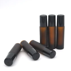 High quality custom wholesale 5ml custom amber perfume roller ball bottle