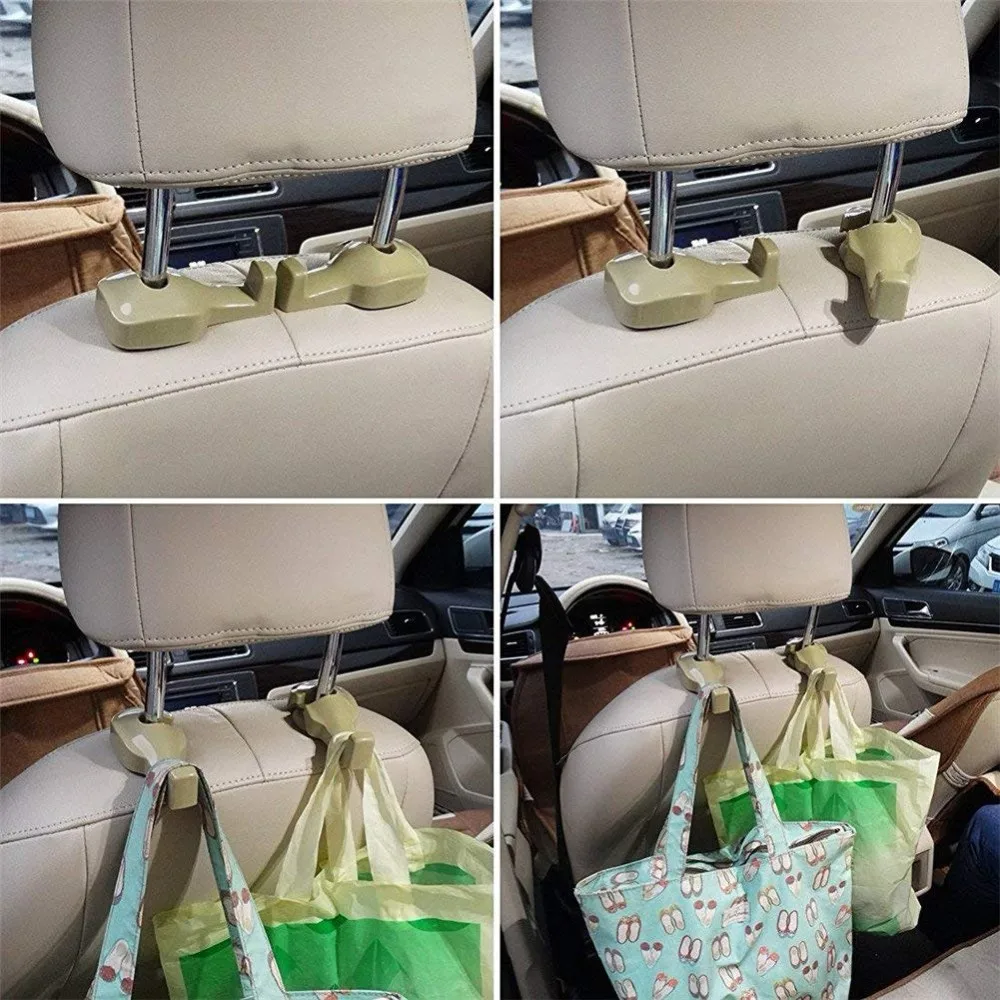 Multi-purpose Car Back Seat Headrest Hanger / Auto Car Seat Organizer Bag Hook Holder