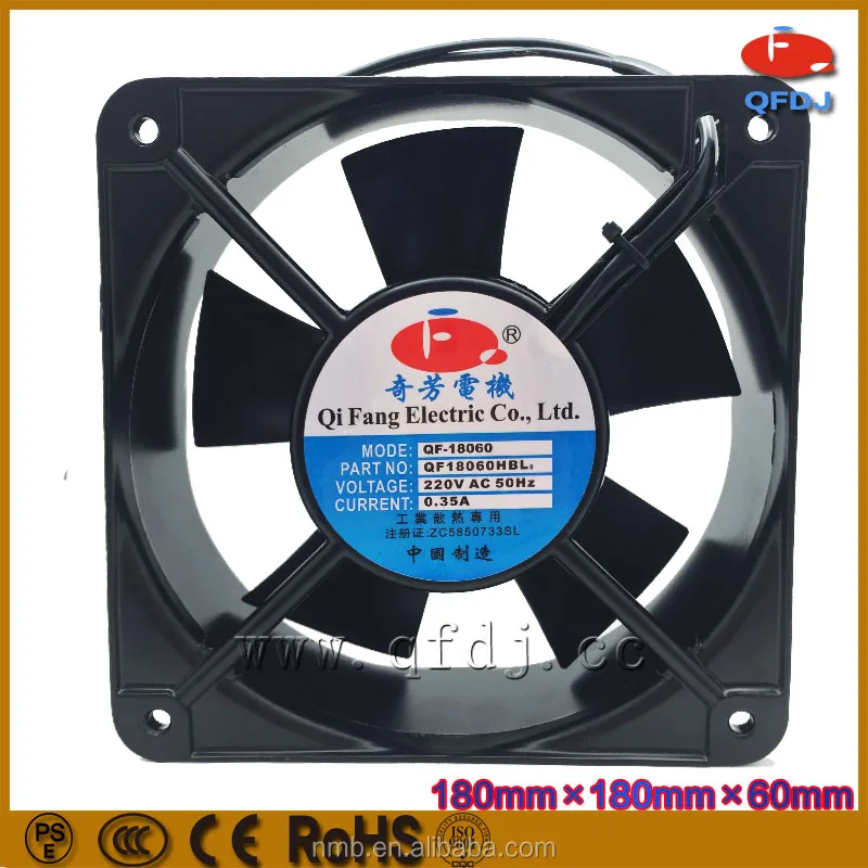 220 В ac маленький термостойкий вентилятор 18060 охлаждающий вытяжной 180 мм охлаждения электродвигателя
