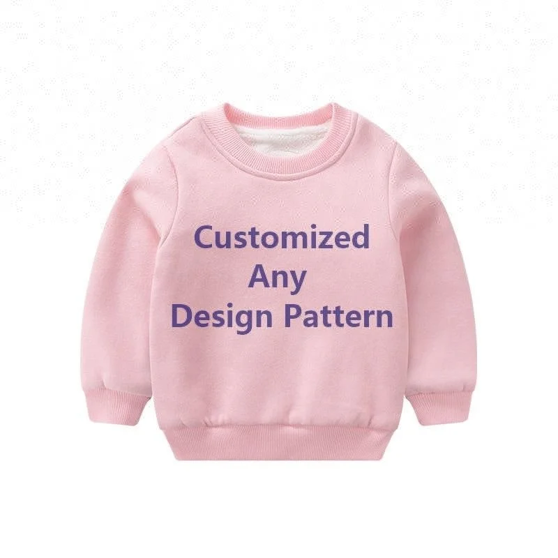 
Kids Custom Printing Design Pullover Baby Hoodies Without Hood 100% Cotton Child Hoodies 