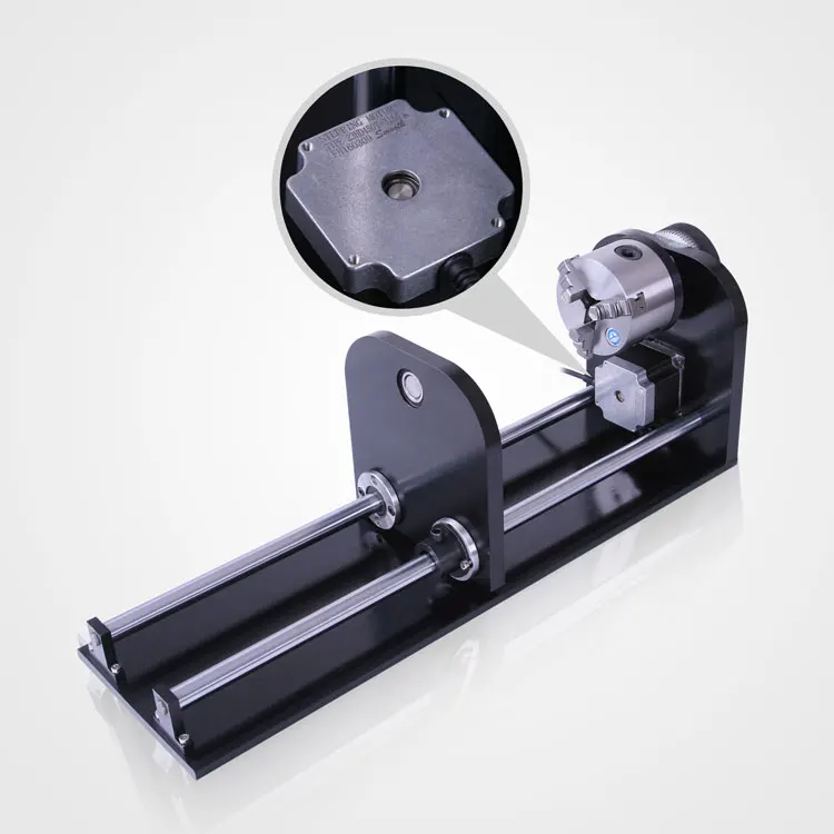CNC ROUTER ACCESSORY F STYLE A-AXIS, ROTARY AXIS WITH 80MM 3-JAW 230MM TRACK for CO2 Laser Engraving machine
