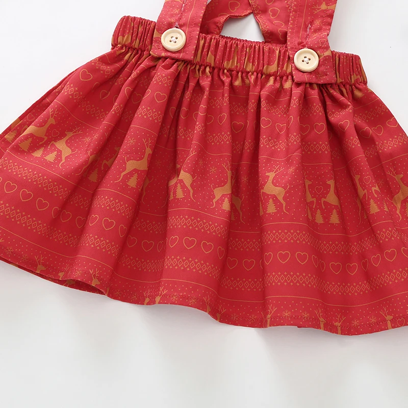 Children Clothes Girls Clothes Outfits Skirts 3PCS Christmas Girl Clothing Set