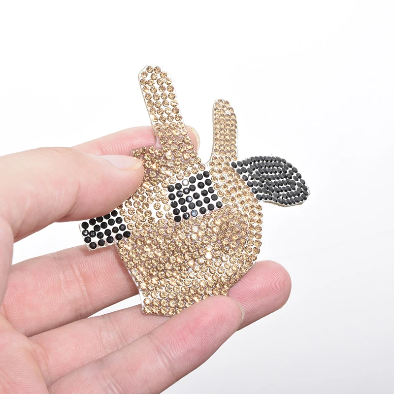 
LOCACRYSTAL Brand iron on rhinestone transfer shoes accessories applique DIY rhinestone applique hotfix patches 