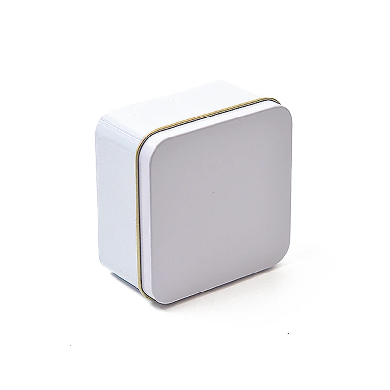 
Customized print Logo tin can containers wholesale blank metal tins 3.35x3.35x1.75inch square tin cans with OEM 