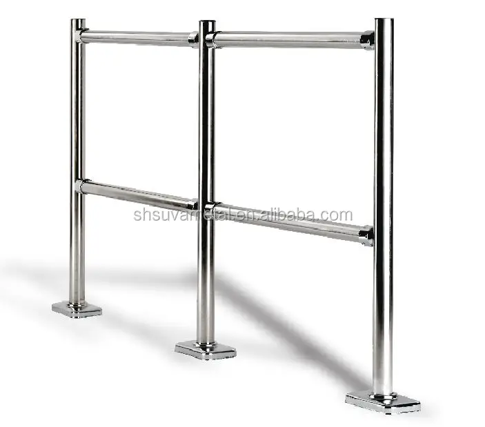 Хромированные стальные поручни для дорожек, металлический барьер для контроля толпы, трубчатый балюстрат