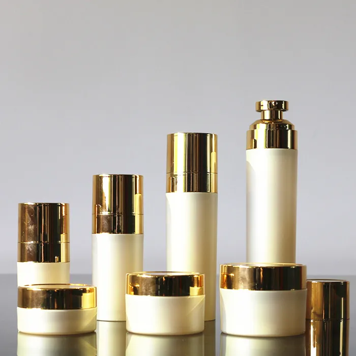 PP Plastic UV shiny coating empty luxury cosmetic cream pump bottles