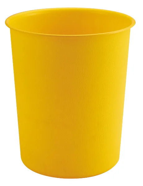 Round plastic trash can