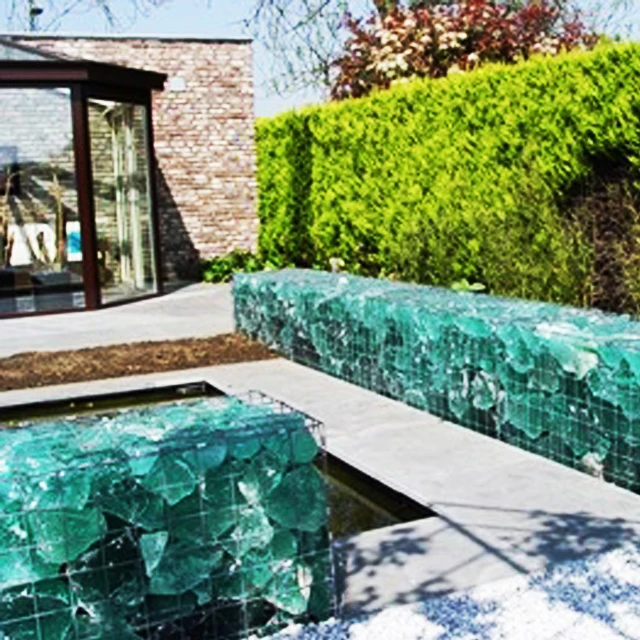 wholesale blue Glass Rocks For Garden Landscaping