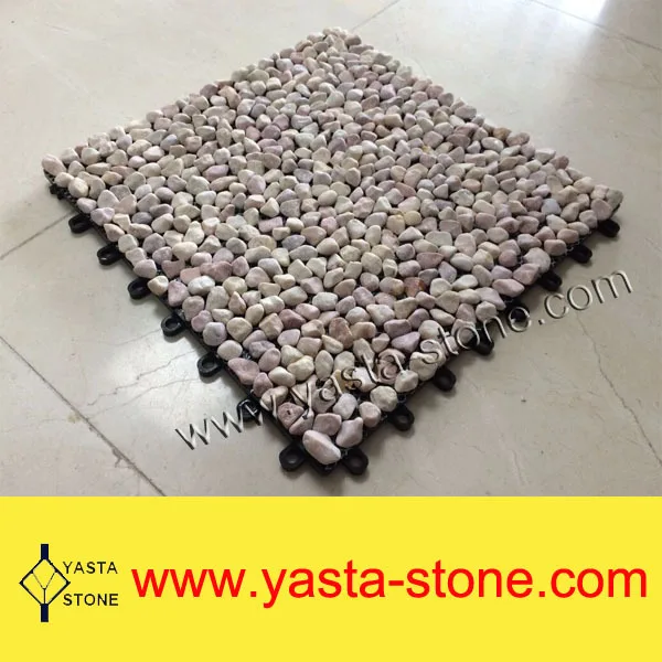 Garden Cheap Pebble Stone Interlocking Floor