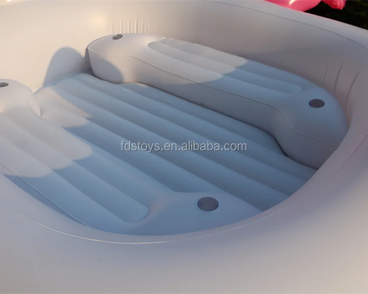 Big 6 Person Party Swan Flamingo Rainbow Unicorn Inflatable Pool Float Island Raft