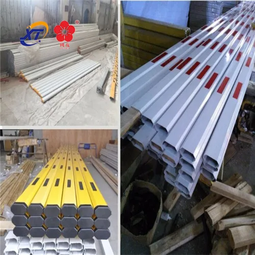 OEM 6063 Anodized silver extruded aluminium octagon tube to aluminum boom barrier