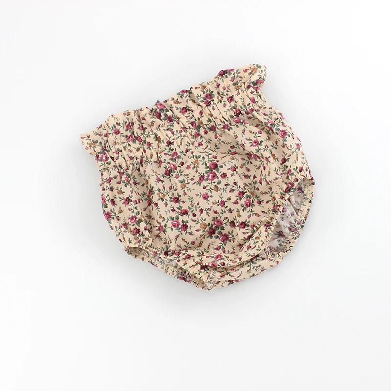 
Floral Printed Mini Toddlers Bloomers Woven Cotton Girls Diaper Summer Casual Baby Bloomer 