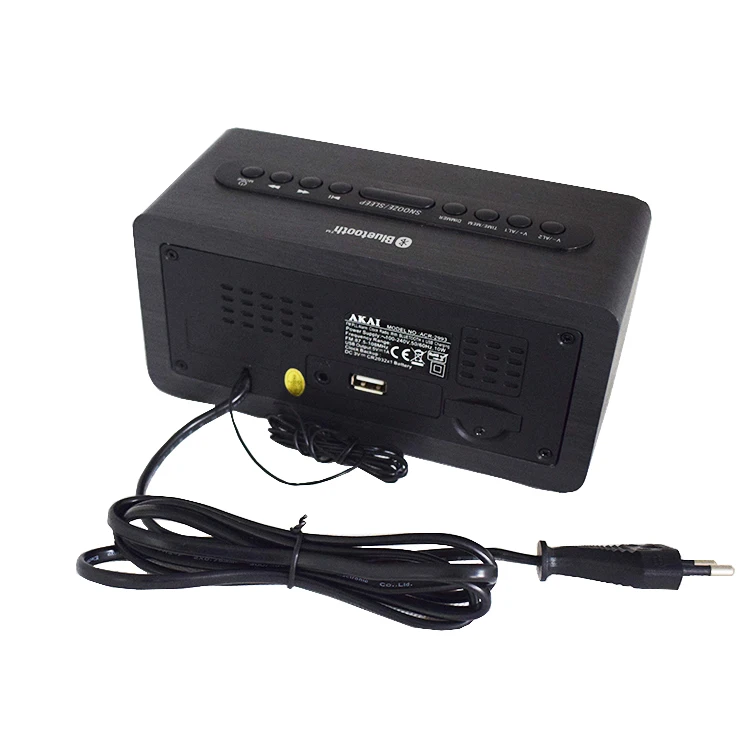 Mini portable multi functions alarm clock radio with AUX speaker sleep timer Blue tooth fm am radio