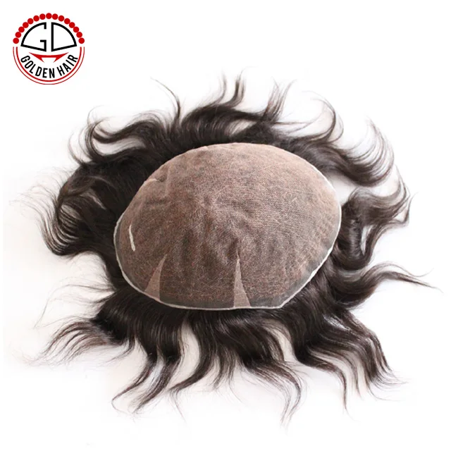 Natural Peruvian Virgin Hair Products For Bald Men, Toupee/Hair Piece
