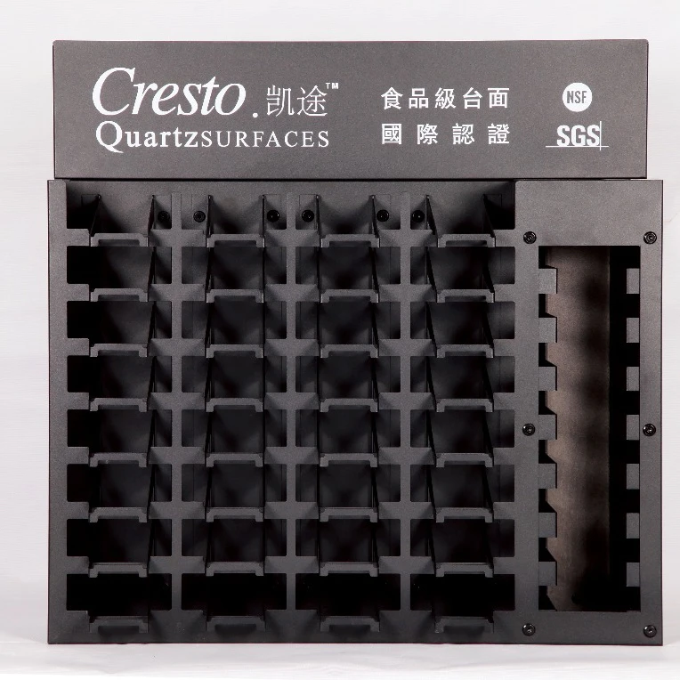 Die caste metal quartz / Stone Sample Display Stand