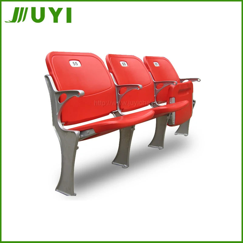 
BLM-4671 Fixed on Floor Folding Stadium Seats with Cushion Soccer Field Sport Gym Stadium Plastic Chairs Factories 