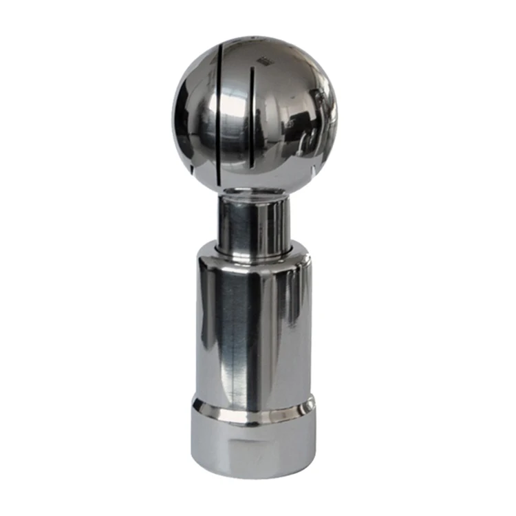 New Stainless Steel Rotary Spray Ball with NPT Female Connection 360 Degree Pattern Ultrasonic Transducer CIP Tank Cleaning Ball
