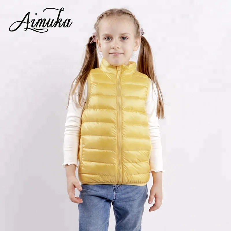 
Winter Vests Wholesale Candy Colors New Kids Down Vests 