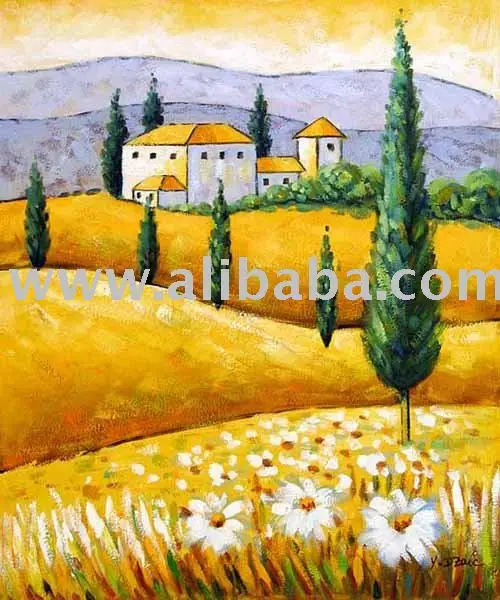 tuscany landscape oil painting