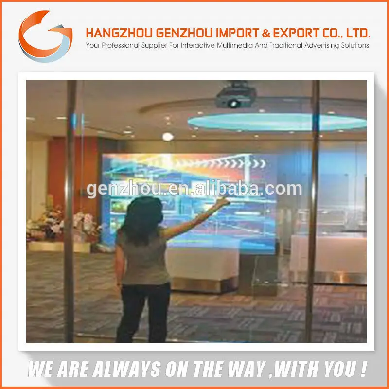 Голографическая usb сенсорный экран фильм через задний или проектор