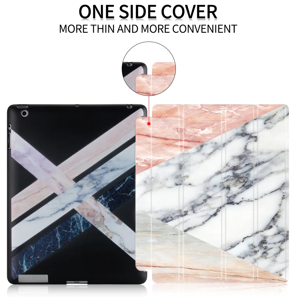 
Slim Smart Marble PU Leather Cover Case for iPad 2/3/4 