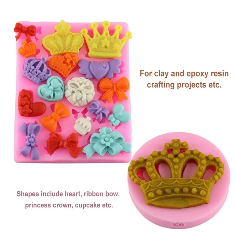Cake Decoration Sugarcraft Crown Design Candy Silicone Fondant Mold