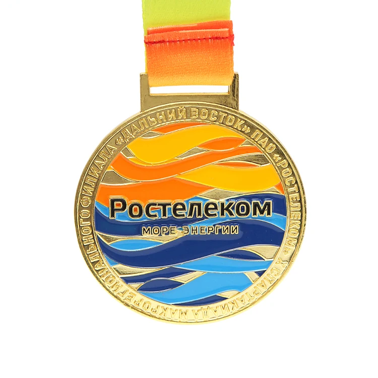 Factory price jiu-jitsu judo medal with medal lanyard folk crafts