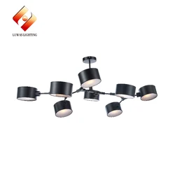 Новейшие технологии гостиная 8 фонаря ламповый патрон современные металлические зал потолочный светильник в продаже