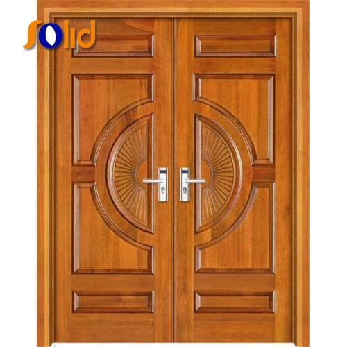 
Hot sale French style main wooden front double door design 