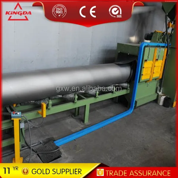 
sand blasting clean machine for clean steel pipe out and inner wall 