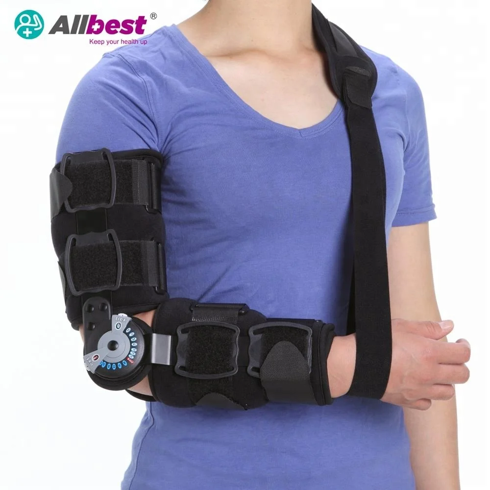 Orthotics Elbow Immobilizer with Telescopic ROM hinged brace for Arm Forarm Broken