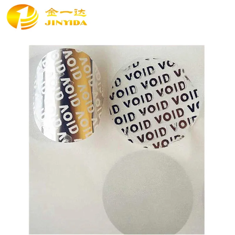 Custom 3d Synthetic Paper Holographic Product Packaging Warranty VOID Sticker 3D Hologram OEM VOID Label Adhesive Sticker Accept