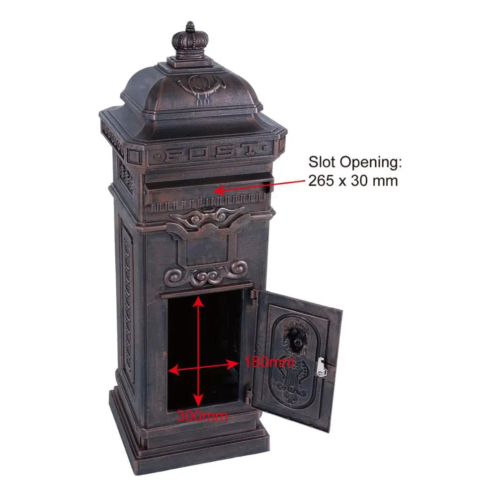 Chengfeng CF-M-03 Bronze Cast Aluminum Mailbox