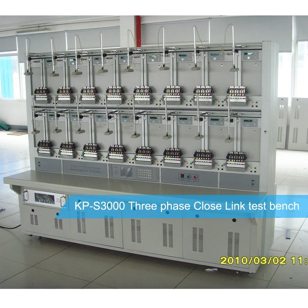 Three phase energy meter calibration test bench close link