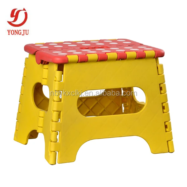 
7inch PP material plastic foldable small outdoor folding stacking stool 