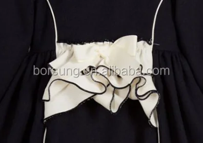 China Made Children Clothes Fashion Frocks Designs Baby Girls Long Sleeve Smocked Dress For Fall And Winter