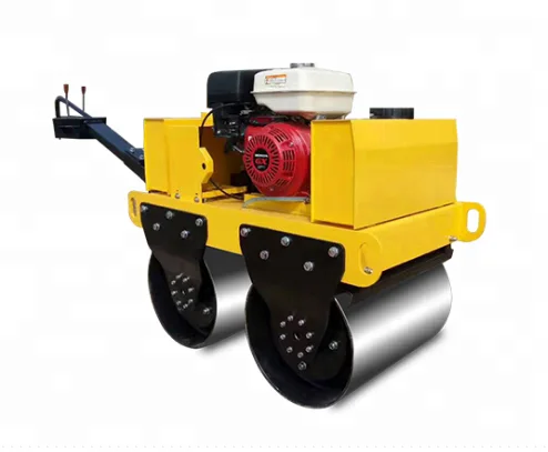 gasoline/diesel used road rolling machine walk behind roller compactor price double drum vibratory road roller manufacturer