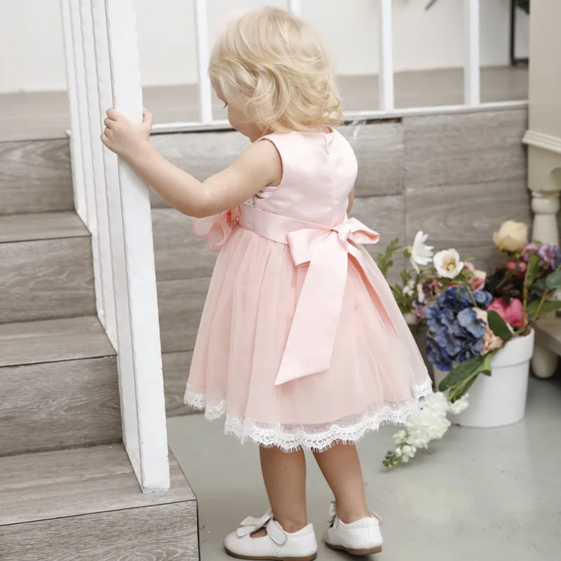 2019 Flower Girl Dress Tulle Lace Kids Gowns