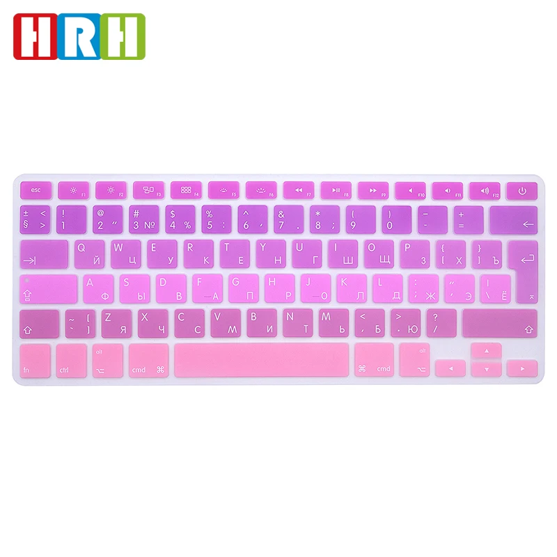 силиконовые русская клавиатура крышка для macbook pro 13 15 европейская версия