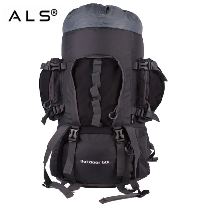 
China manufacture top quality mountain top ergonomic 60L hiking backpack 