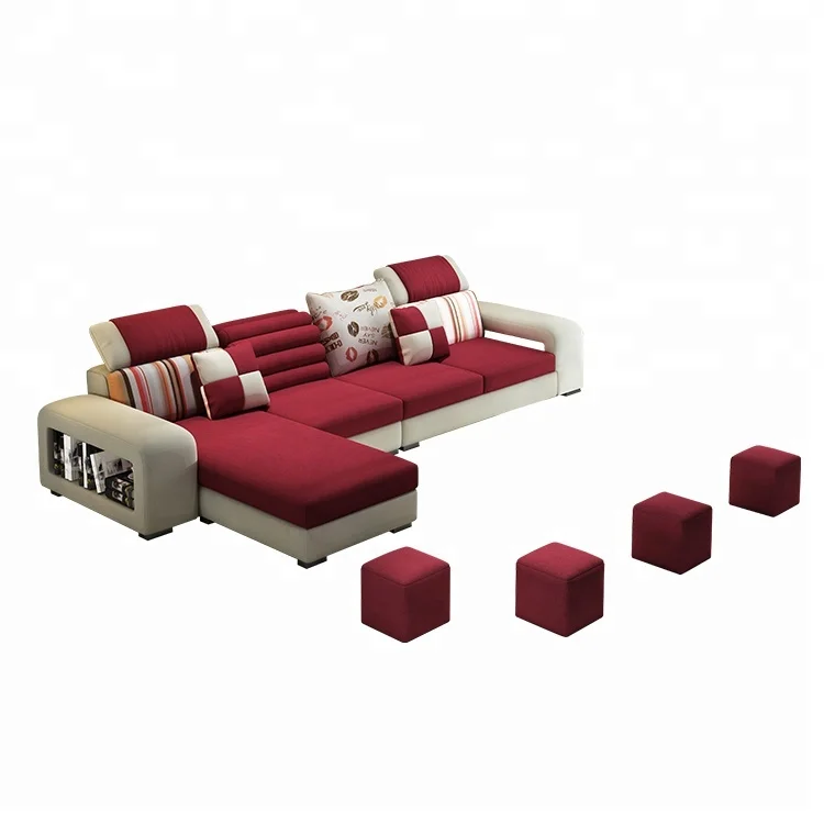 Modern Wholesale Home Furniture Sectional 6-seater Fabric Sofa Set for Living Room