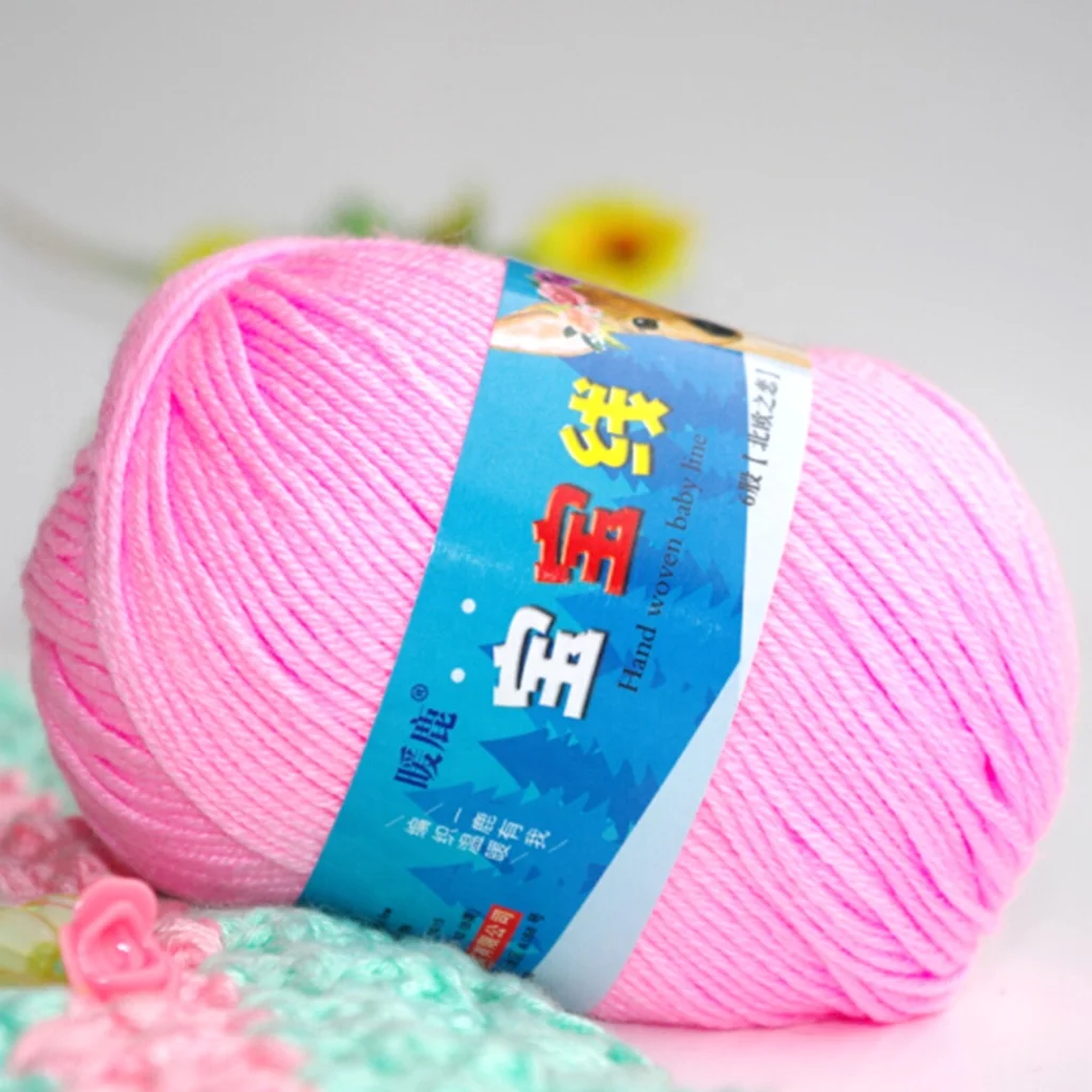 68 colors soft 6ply milk cotton baby hand knitting yarn