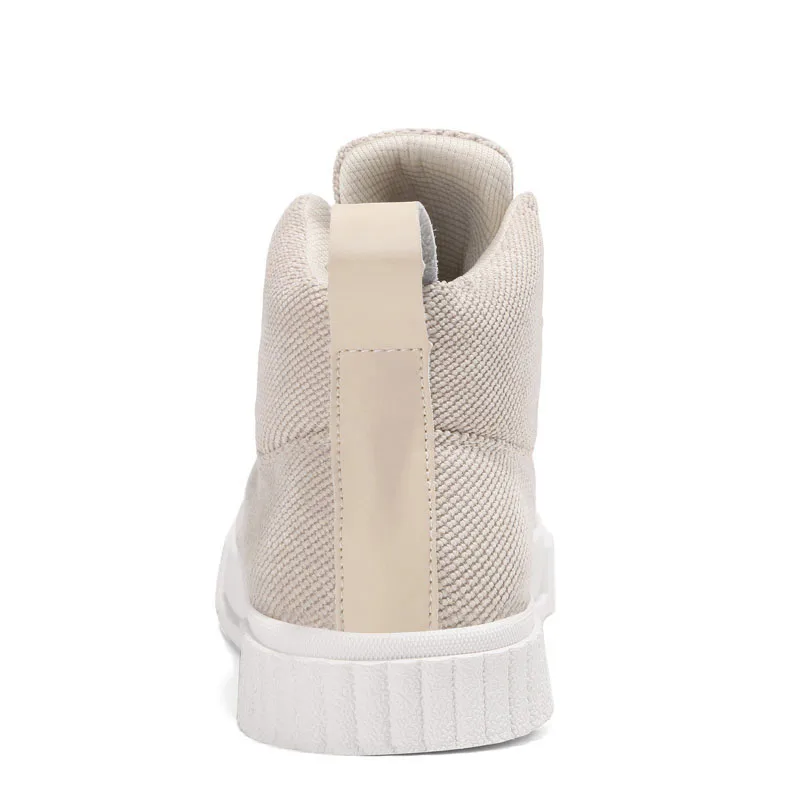 Новый стиль, высокие мужские спортивные туфли из парусины, брендовая обувь на плоской подошве на заказ