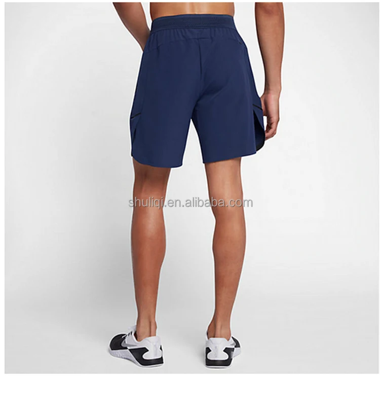 Водоотталкивающие перфорированные шорты двойного синего цвета для бега, прыжков или подъема; Мужские шорты 2 в 1 flex dry US 8