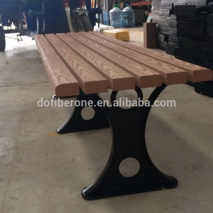 USA standard outdoor water proof wooden plastic composite WPC garden bench