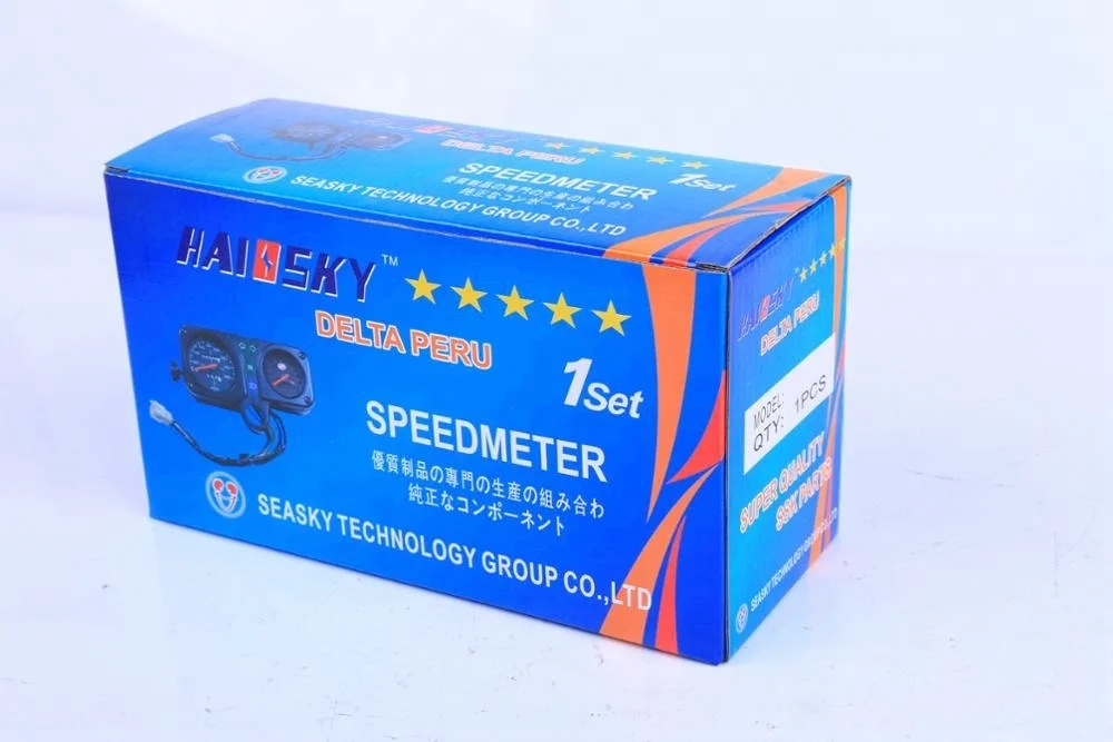 HAISSKY Retro Mini LED Light CG Motorcycle Speedometer