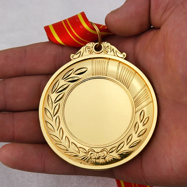 
custom-made medallion promotional casting plating blank gold medallion 